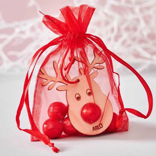 Personalized Chocolate Reindeer Decoration - Christmas Stocking Filler - image 1