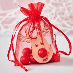 Personalized Chocolate Reindeer Decoration - Christmas Stocking Filler