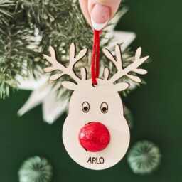 Personalized Chocolate Reindeer Decoration - Christmas Stocking Filler - thumbnail 3