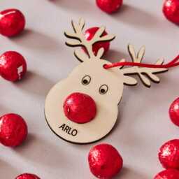 Personalized Chocolate Reindeer Decoration - Christmas Stocking Filler - thumbnail 2