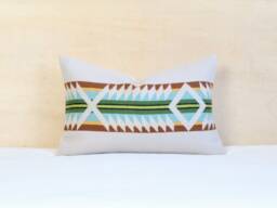 12x18 Falcon Cove Border Wool Pillow Cover - Style C, Southwestern - Ready To Ship