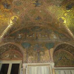 The Arabesque?? Medieval Norman Sicily Peacock Garden Home Decor Shadowbox Inspired From Throne Room Of Roger Ii Palermo Art - thumbnail 2