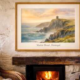 Malin Head Print - Donegal Coastal Wall Art Choose Watercolour Or Stained Glass - thumbnail 2