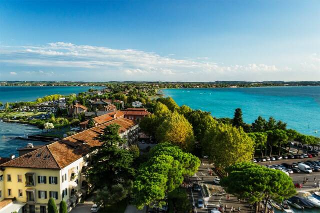 Lake Garda Italy Art Print Sirmione Peninsula View - image 1