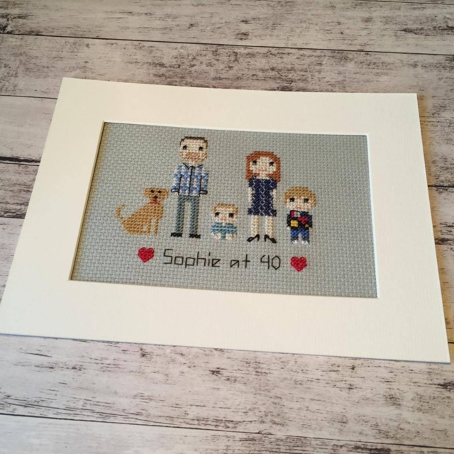 Birthday Gift For Her Custom Made Personalised Design Portrait Embroidery Art - image 1