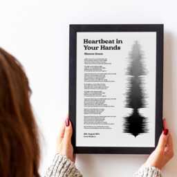 Personalised Watercolour Song Lyrics Sound Wave Poster - Custom Music Wall Art Gift For Boyfriend - thumbnail 2