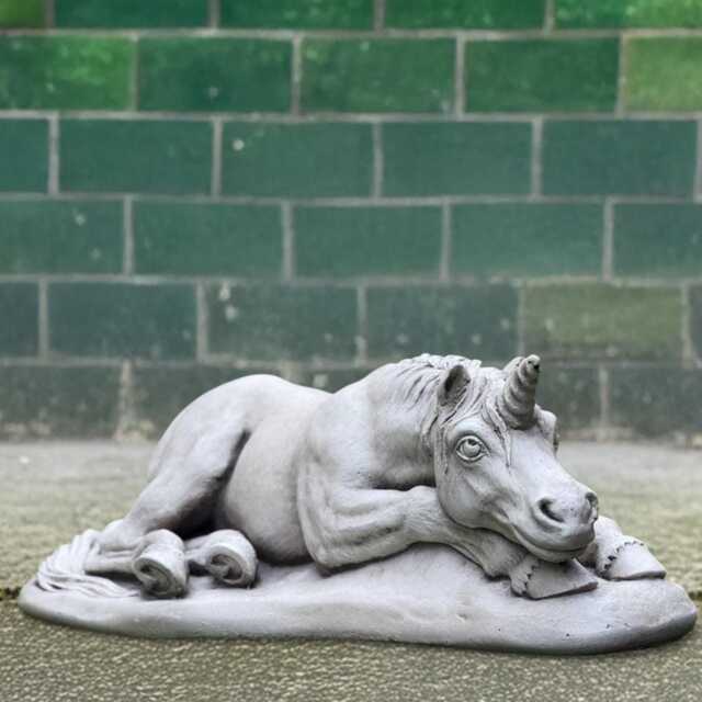 Handmade Concrete Unicorn Sculpture Outdoor Farm Animal Decor Stone Statue Garden Horse Figurine Equestrian Art Horse Lover Gift - image 1