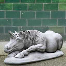 Handmade Concrete Unicorn Sculpture Outdoor Farm Animal Decor Stone Statue Garden Horse Figurine Equestrian Art Horse Lover Gift - thumbnail 2