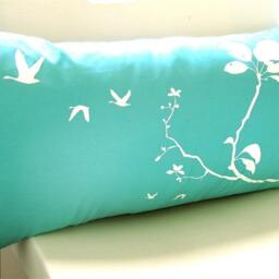 Mint Green Flying By Rectangle Pillow - thumbnail 3