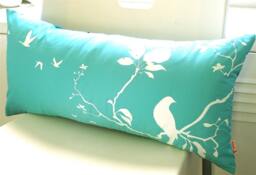Mint Green Flying By Rectangle Pillow - thumbnail 1