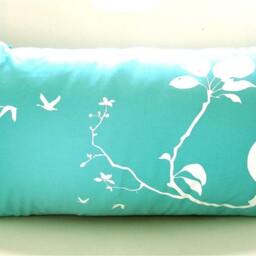 Mint Green Flying By Rectangle Pillow - thumbnail 2