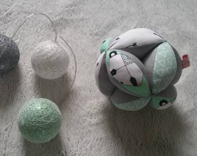 Montessori-style Gripping Ball With Panda Pattern Bells - Personalizable Your Little One's First Name - image 1