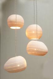 Mixed Balls, Ball & Three Eggs Shape With Spiral Holes, Pendant Light - thumbnail 1