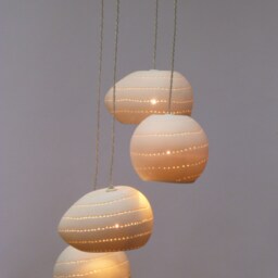 Mixed Balls, Ball & Three Eggs Shape With Spiral Holes, Pendant Light - thumbnail 2