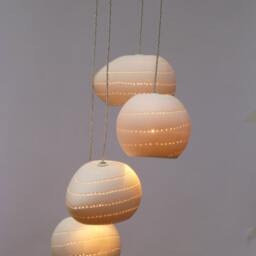 Mixed Balls, Ball & Three Eggs Shape With Spiral Holes, Pendant Light - thumbnail 3