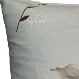 Floral Grey Duvet Cover Set - Optional Personalised Embroidered Pillowcases - Meg's Crafty Comforts Logo Bedding - thumbnail 3