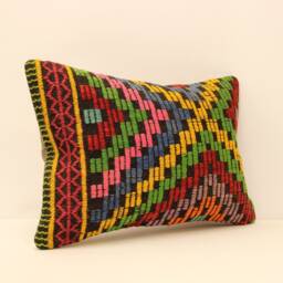 Kilim Pillow Small Lumbar Pillows Mudcloth 14x20 Throw Kilim 4Bef-134 - thumbnail 2