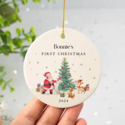 Custom Baby's First Christmas Baubles, Keepsake Ornament, New Baby Gifts, Tree Decor, Gifts For Kids - thumbnail 1