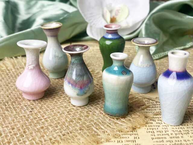 Cute Mini Vase Mommy Pot Desk Decor Gifts For Her, Handmade Tiny Pottery Unique Mom, Miniature Bud Ceramic Gifts - image 1