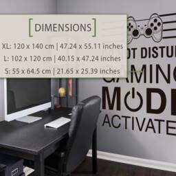 Gaming Mode Wall Decal Video Game Room Decor - thumbnail 2