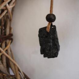 Spirit Bird Dream Catcher Tourmaline Crystal, Natural Wreath Wall Art - thumbnail 3
