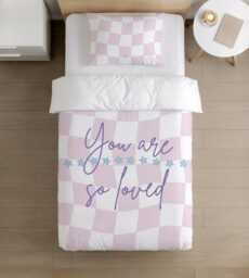 "Bedding - Checkered Purple/ White " - thumbnail 1