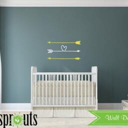 Boho Arrows Wall Decal, Love Arrow, Large Arrow Decal, Chic, Arrows, Hearts, Pattern Modern Nursery, Nursery Decals, Baby Decals - thumbnail 2