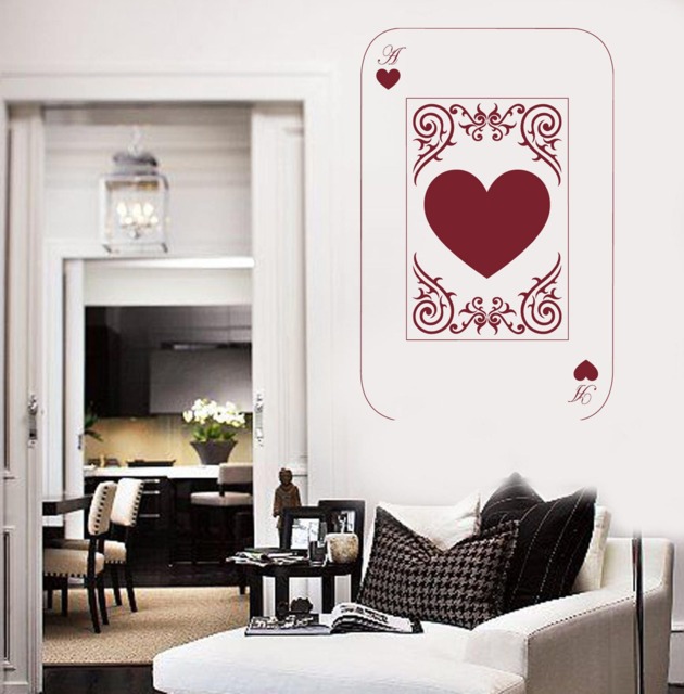Wall Vinyl Decal Playing Cards Deck Ace Poker Play Room & Casino Decor - #2686Dn - image 1