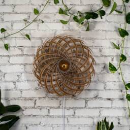 Wall Decor Art Light. Hand Made Wooden Lamp From Germany. Oliv-Ash Wood - thumbnail 2