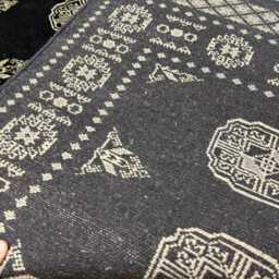 2.6x7 Black Colour 3 Ply Handmade Bokhara Runner Rug - Hallway Stairs Carpet, Extra Thick Pile - thumbnail 4