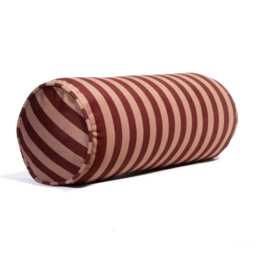 Velvet Bolster Cushion in Bougie - thumbnail 1