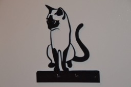 Wooden Wall Key Holder/Home Decor Accessories Cat - thumbnail 1