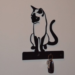 Wooden Wall Key Holder/Home Decor Accessories Cat - thumbnail 2
