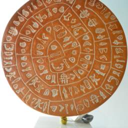 Minoan Phaistos Disc Fired Clay Crete Knossos Handmade 7 - thumbnail 3