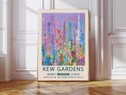 Botanical Flower Market Art Print, Kew Gardens Floral Wall Decor, Art, Art - thumbnail 1