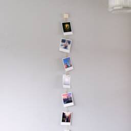 Vertical Photo Holder, Wood & Twine Clothespeg Picture Hanger, Wall Decoration - thumbnail 2