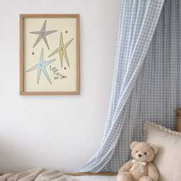 Love You To The Stars Print - Cute Star Illustration, Whimsical Nursery Wall Art, Hand Drawn Boho Mid Century Cosy Kids Decor - thumbnail 2