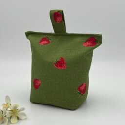 Strawberry Door Stop, Green, Sophie Allport, Summer Decor, Filled - thumbnail 1