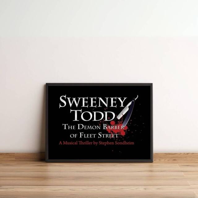 Sweeney Todd Musical Print, Most Famous Musicals Posters, Broadway Theatre London West End Wall Art Gifts - image 1