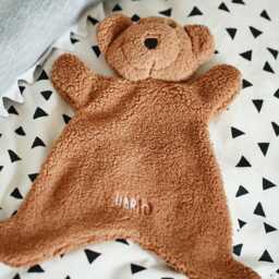 Personalised Teddy Bear Comforter - Embroidered Baby Name, Soft Cuddle Toy, New Gift - thumbnail 4
