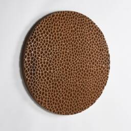 3D Geometric Wood Wall Art, Circular Sculpture Round Abstract Minimal Handmade Decor Hanging - thumbnail 3