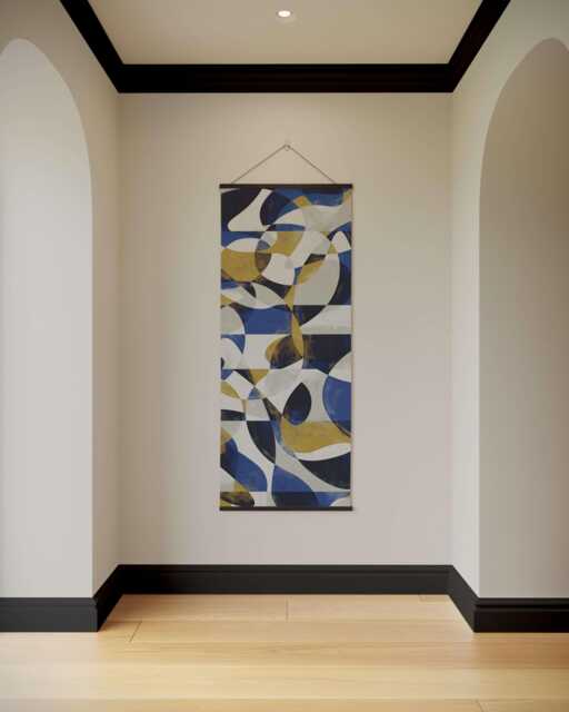 Modern Geometric Tapestry - Wall Hanging Unique Art - image 1