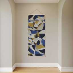 Modern Geometric Tapestry - Wall Hanging Unique Art - thumbnail 2