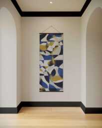 Modern Geometric Tapestry - Wall Hanging Unique Art - thumbnail 1