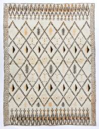 Handmade Beni Ourain Rug Moroccan Berber Wool Diamond Rug