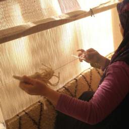 Handmade Beni Ourain Rug Moroccan Berber Wool Diamond Rug - thumbnail 4