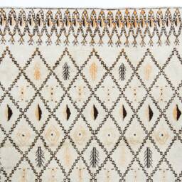 Handmade Beni Ourain Rug Moroccan Berber Wool Diamond Rug - thumbnail 3