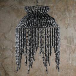 Bohemian Wood Beaded Chandelier - Jelly Fish Design - thumbnail 2