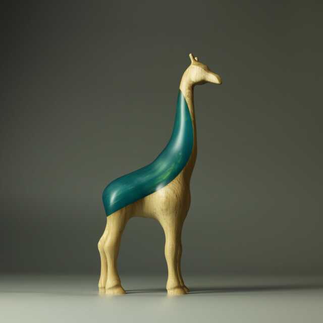 Duo Giraffe Sculpture - 4 - image 1