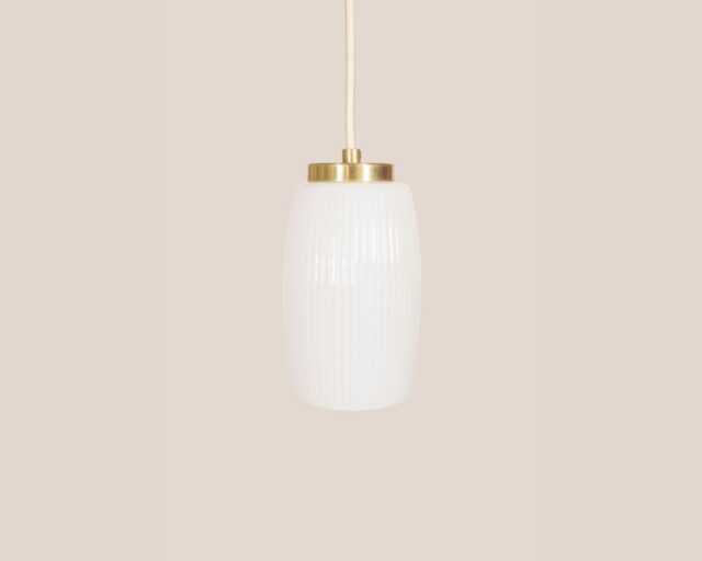 Vida Vintage Pendant Light Mcm Hanging Handcrafted Glass Lamp Retro Ceiling Fixture Yugoslavia Gold Brass - image 1